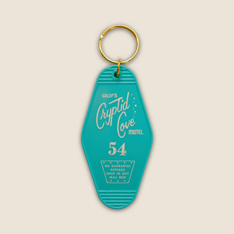 Gilly's Cryptid Cove Motel Room Keychain