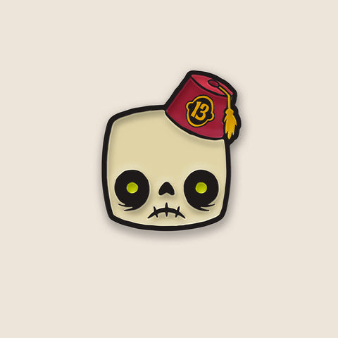 Fez Head Skully Pin