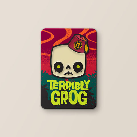Fez Head Skully Pin
