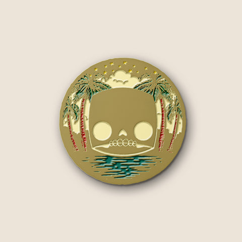 Mr. Eyes - Something Strange Among The Palms Brass Emblem Pin